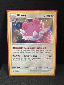 Pokemon TCG Blissey Sun & Moon Lost Thunder 153/214 Cosmos - Image 1