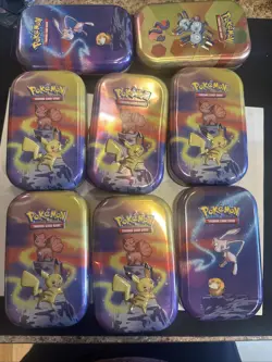 Lot of 8 Pokemon TCG Mini Tins Empty No Packs - Image 2
