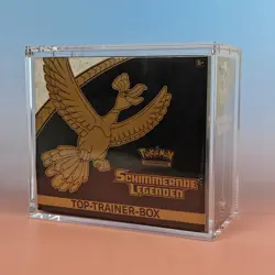 POKEMON SCHIMMERNDE LEGENDEN TOP TRAINER BOX 2017 GERMAN OVP SEALED - Image 1