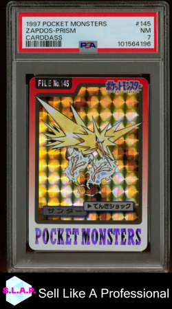 ZAPDOS-PRISM CARDDASS POCKET MONSTERS CARDDASS 1997 145 PSA 7 - Image 1