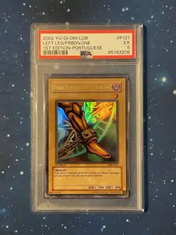 Yu-Gi-Oh 2002 Exodia The Forbidden One 1st Edition LDB-P124 Portuguese LOB PSA 5 - Image 1