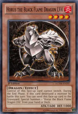 Horus the Black Flame Dragon LV4 - LCYW-EN197 - Common - Unlimited Edition NM Yu - Image 1