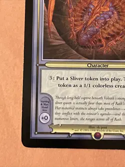 Magic The Gathering Sliver Queen, Brood Mother oversized promo card 1998 EX - Image 4