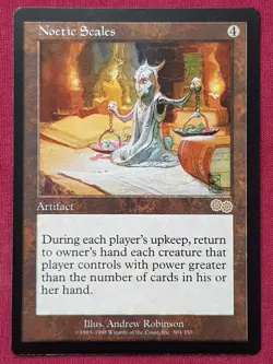 Magic The Gathering URZA'S SAGA NOETIC SCALES artifact card MTG - Image 1