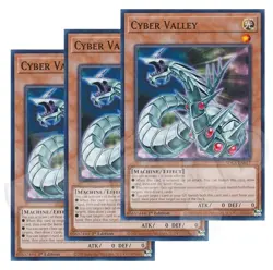 Yugioh - Cyber Valley x 3 - 1st Edition NM - Plus Free Holographic Card - Image 1