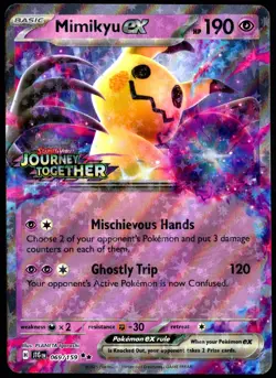 Pokemon TCG Mimikyu ex 069/159 2025 Journey Together Stamped Promo Card - NM - Image 1