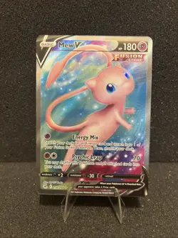 Pokemon TCG Swsh08: Fusion Strike Mew v Full Art Holo Ultra Rare Card 250/264 - Image 1