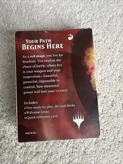 Open Box - Magic the Gathering Red Mage Starter Deck 2017, 60 Cards, Guide Etc - Image 2