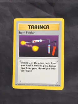 Pokemon Cards: Base Set Shadowless Rare: Item Finder 74/102 - Image 1