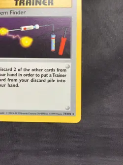 Pokemon Cards: Base Set Shadowless Rare: Item Finder 74/102 - Image 4