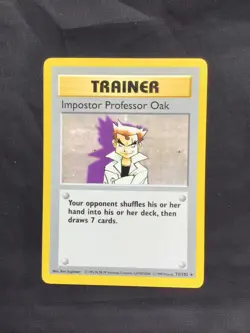 Pokemon Cards: Base Set Shadowless Rare: Impostor Professor Oak 73/102 - Image 1