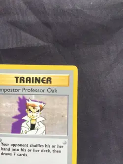 Pokemon Cards: Base Set Shadowless Rare: Impostor Professor Oak 73/102 - Image 3