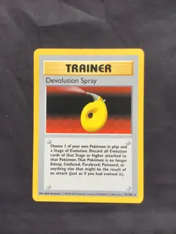 Pokemon Cards: Base Set Shadowless Rare: Devolution Spray 72/102 - Image 1