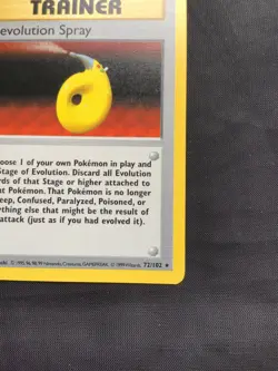 Pokemon Cards: Base Set Shadowless Rare: Devolution Spray 72/102 - Image 4
