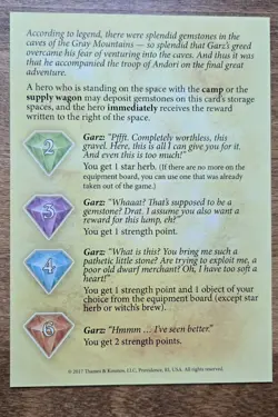 Legends of Andor Mini Expansion Promo - Garz the Dwarf Merchant Card - Image 2