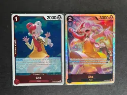 Uta One Piece TCG 2-card lot ST09 Super Rare+OP09 Rare - ships PWE - Image 1