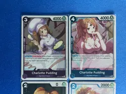 Charlotte Pudding One Piece TCG 4-card lot OP06-047/067 Rare+more - ships PWE - Image 3