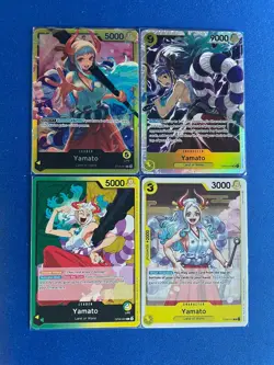 Yamato One Piece TCG 4-card lot OP04 Super Rare+OP06/ST09 Leader - ships PWE - Image 1