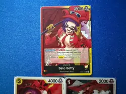 Belo Betty One Piece TCG 3-card lot OP05 Leader/Rare+ OP09 Common - ships PWE - Image 3