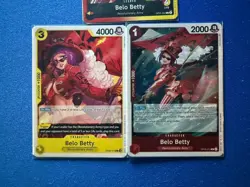 Belo Betty One Piece TCG 3-card lot OP05 Leader/Rare+ OP09 Common - ships PWE - Image 4