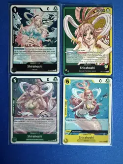Shirahoshi One Piece TCG 4-card lot OP11 Leader/Rare+much more - ships PWE - Image 1