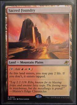 Sacred Foundry 0256 Edge of Eternities Rare Land - Image 1