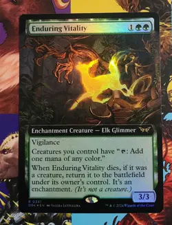 Mtg Duskmourn Enduring Vitality Extended Art NM Foil - Image 1