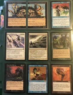 Lot Of 9 MTG Rares - BFM, Chimeric Staff Urza's Saga, Living Wish..see Photos - Image 1