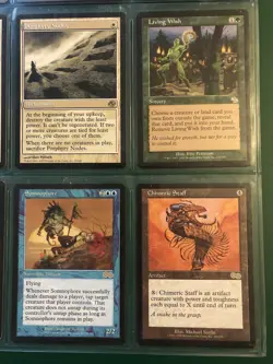 Lot Of 9 MTG Rares - BFM, Chimeric Staff Urza's Saga, Living Wish..see Photos - Image 5