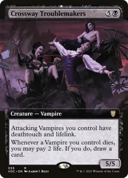 🧙Crossway Troublemaker R 055 Borderless VOC VOW Innistrad Crimson Vow MTG - Image 1
