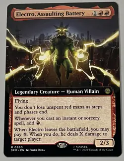 MTG Marvel’s Spider-Man Electro Legendary Creature RARE REGULAR #0260 - Image 1