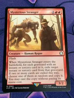 C1947 MAGIC GATHERING MTG FALLOUT MYSTERIOUS STRANGER RARE 0063 NM - Image 1