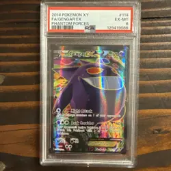 2014 POKEMON XY PHANTOM FORCES #114 FA / GENGAR EX PHANTOM FORCES PSA 6 - Image 1