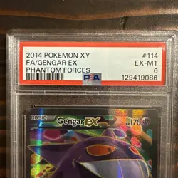 2014 POKEMON XY PHANTOM FORCES #114 FA / GENGAR EX PHANTOM FORCES PSA 6 - Image 2