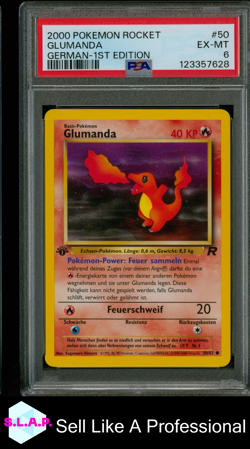 GLUMANDA GERMAN-1ST EDITION POKEMON ROCKET 2000 50 PSA 6 - Image 1