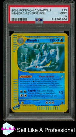 KINGDRA-REVERSE FOIL POKEMON AQUAPOLIS 2003 19 PSA 9 - Image 1