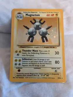 Magneton 91/102 - Pokemon TCG 1999 (Base Set) Foil Holo Rare English - Image 1