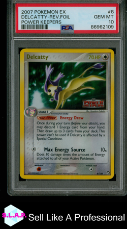 DELCATTY-REV.FOIL POWER KEEPERS POKEMON EX POWER KEEPERS 2007 8 PSA 10 - Image 1