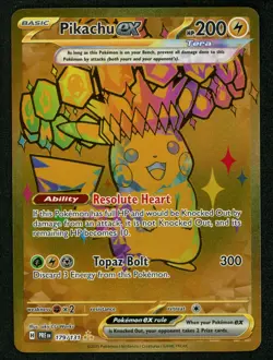 Pokemon TCG Pikachu ex 179/131 Gold Hyper Rare Prismatic Evolutions NM CONDITION - Image 1