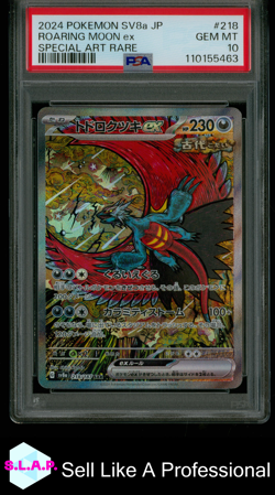 ROARING MOON EX SPECIAL ART RARE POKEMON JAP SV8A-TERASTAL FEST 2024 218 PSA 10 - Image 1
