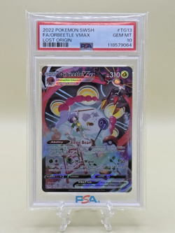 2022 POKEMON SWORD & SHIELD LOST ORIGIN #TG13 FULL ART/ORBEETLE VMAX PSA 10 - Image 1