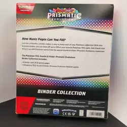 Sealed Pokemon TCG Prismatic Evolutions Binder Collection 5 Booster Packs JP0121 - Image 3