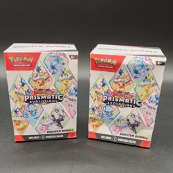 2 Sealed Pokemon TCG Scarlet & Violet Prismatic Evolutions Booster Bundle TM0047 - Image 1