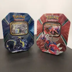 2 Sealed Pokemon Paldea Legends Tins Koraidon Ex & Miraidon ex 4 packs each - Image 1
