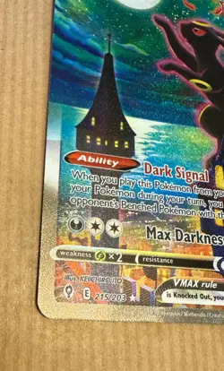 Pokemon TCG Umbreon VMAX Evolving Skies Alt Art Moonbreon NM/Mint 215/203 - Image 2