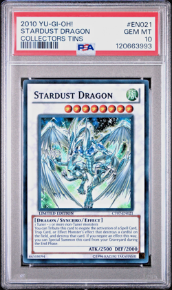 2010 YUGIOH STARDUST DRAGON #CT07-EN021 LIMITED EDITION SUPER RARE - PSA 10 💎 - Image 1