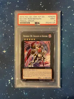 Yu-Gi-Oh! 2014 NUMBER C80: REQUIEM IN BERSERK Rare 1st Edition PRIO-EN046 PSA 9 - Image 1