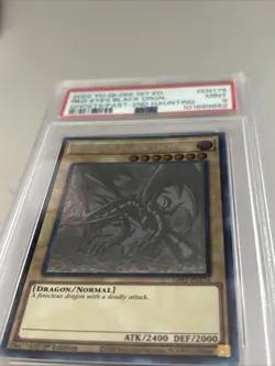 Yu-Gi-Oh Red Eyes Black Dragon Ghost Rare PSA 9 - Image 2