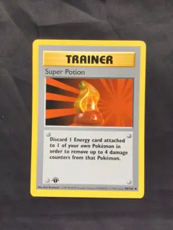 Pokemon Cards: Base Set 1st Edition Uncommon: Super Potion 90/102 - Image 1