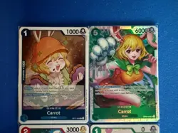 Carrot One Piece TCG 4-card lot OP08 Super Rare+OP11 Rare+more - ships PWE - Image 3